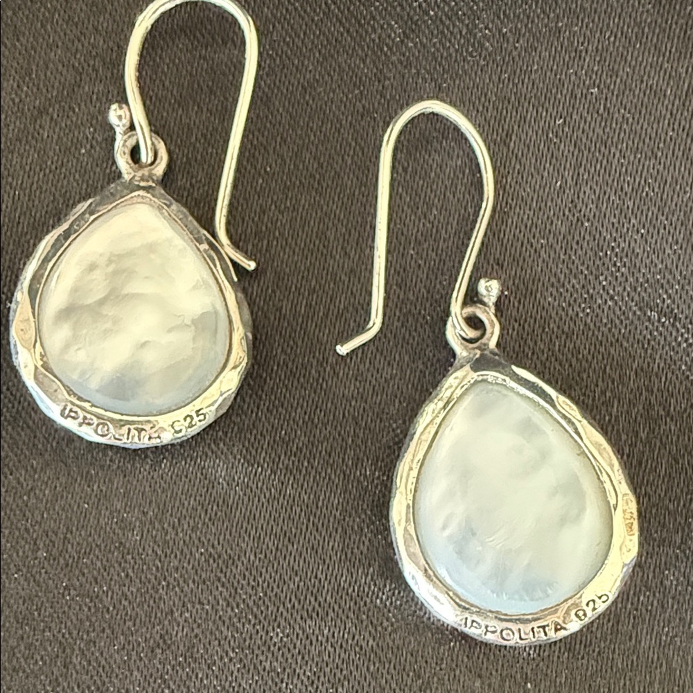 Ippolita Wonderland Earrings Teardrop Doublet Sterling Silver & Deep Blue Stone - Picture 10 of 12